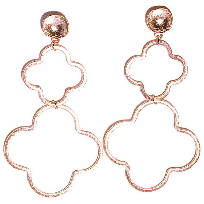 Megan Earrings in Double Quatrefoil